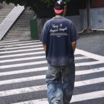 P80 《𝙉𝙚𝙬⚜️off》 2026春夏新款短袖T恤 32支275克重磅双纱棉、做旧洗水渐变印花 颜色：黑色 绿色 宝蓝色 码数：S M L XL XXL