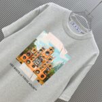 P70 （严控品质 ） 款式：off-white短袖T恤 面料：300克重双纱100%棉 罗纹：320克重索络纳1*1潮牌 工艺：印花 颜色：白 炫酷蓝 花灰 黑 尺码：M—4XL 无性别区分 男女同款