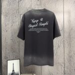 P80 《𝙉𝙚𝙬⚜️off》 2026春夏新款短袖T恤 32支275克重磅双纱棉、做旧洗水渐变印花 颜色：黑色 绿色 宝蓝色 码数：S M L XL XXL