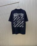 P70 （严控品质 ） 款式：off-white短袖T恤 面料：300克重双纱100%棉 罗纹：320克重索络纳1*1潮牌 工艺：印花 颜色：白 夜蓝 炫酷蓝 黑 尺码：M—4XL 无性别区分 男女同款