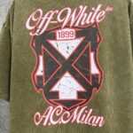 P80 《𝙉𝙚𝙬⚜️off》 2026春夏新款短袖T恤 32支275克双纱棉、做旧洗水炒雪花印花 颜色：咖绿色 灰色 香芋紫 白色 码数：S M L XL XXL