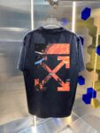 P80 OFF-white/2026春夏新款 洗水磨破320克圆领短袖tee 男女同款宽松版 吊牌 领标 洗水唛 三标齐全 颜色 :洗水黑 洗水白 洗水灰 褐色 尺码 :S M L XL XXL