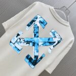 P70 （严控品质 ） 款式：off-white短袖T恤 面料：300克重双纱100%棉 罗纹：320克重索络纳1*1潮牌 工艺：印花 颜色：白 花灰 黑 尺码：M—4XL 无性别区分 男女同款