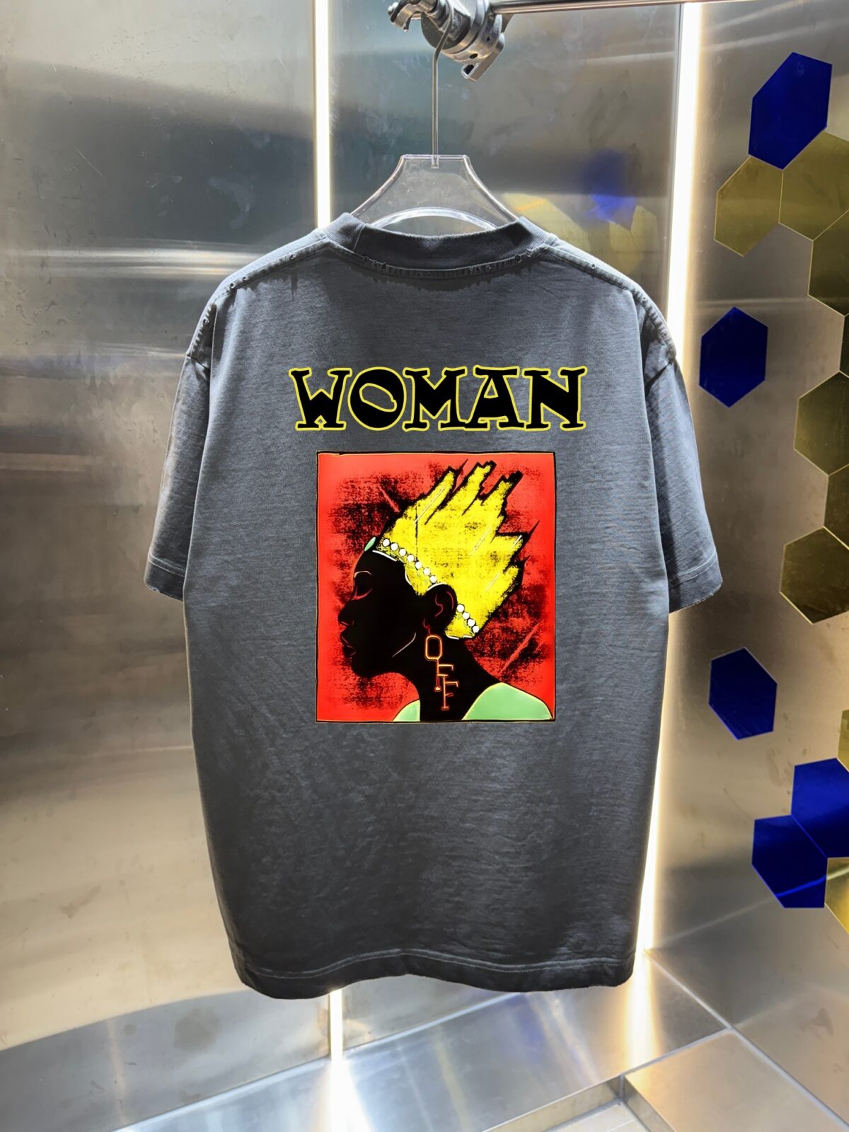 P80 OFF-white/2026春夏新款 洗水磨破320克圆领短袖tee 男女同款宽松版 吊牌 领标 洗水唛 三标齐全 颜色 :洗水黑 洗水白 洗水灰 褐色 尺码 :S M L XL XXL