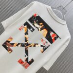 P70 （严控品质 ） 款式：off-white短袖T恤 面料：300克重双纱100%棉 罗纹：320克重索络纳1*1潮牌 工艺：印花 颜色：白 炫酷蓝 黑 尺码：M—4XL 无性别区分 男女同款