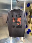 P80 OFF-white/2026春夏新款 洗水磨破320克圆领短袖tee 男女同款宽松版 吊牌 领标 洗水唛 三标齐全 颜色 :洗水黑 洗水白 洗水灰 褐色 尺码 :S M L XL XXL