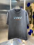 P80 OFF-white/2026春夏新款 洗水磨破320克圆领短袖tee 男女同款宽松版 吊牌 领标 洗水唛 三标齐全 颜色 :洗水黑 洗水白 洗水灰 褐色 尺码 :S M L XL XXL
