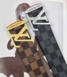 💯皮带：LV..路易..威登️✈️顶级复刻-P140 💯腰带：原单品质🐂百分百进口头层牛皮，保证真皮。雕花镂空🌟工艺.真空电镀.永不掉色.24K纯钢扣🌈头层老花，黑格，棕格，黑花，格仔系列，永恒经典款🎨双面可用✨专柜同等质量， 送人自用首选✈️ 💯包装： 请认准如图专柜包装，赠送打孔器，银联发票，宽度4.0cm