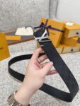 Louis Vuitton LV腰带 棋盘格双面可用系列 原厂五金 精致手工绘边 柔软舒适 宽 /
