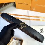 P125 L0UIS VUITT0N 今季新品 原單腰帶 寬度35毫米 經典防水帆布面料進口小荔枝纹做底 搭配全新花卉形状钢扣五金 可雙面使用佩戴 /