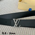 P125 L0UIS VUITT0N 驢家原單腰帶 寬度35毫米 腰帶採用一面荔枝紋togo皮內襯一面進口小牛皮底 搭配经典五金 可雙面佩戴 經久耐用 時尚百搭款 /
