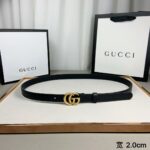 gucci (古奇) 专柜爆款 模特走秀款 双面头层牛皮 搭配纯铜标志性双g复古扣 4个宽度 . . . 小时前