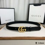 gucci (古奇) 专柜爆款 模特走秀款 双面头层牛皮 搭配纯铜标志性双g复古扣 4个宽度 . . . 小时前