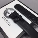 GUCCI 经典全皮压花，原版进口南非皮底，精品双G钢扣 宽度：40mm /
