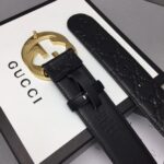 GUCCI 经典全皮压花，原版进口南非皮底，精品双G钢扣 宽度：40mm /