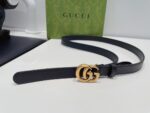 P110古奇 情侣款腰带 配全套包装礼盒🎁 双G带扣小牛皮腰带3cm /