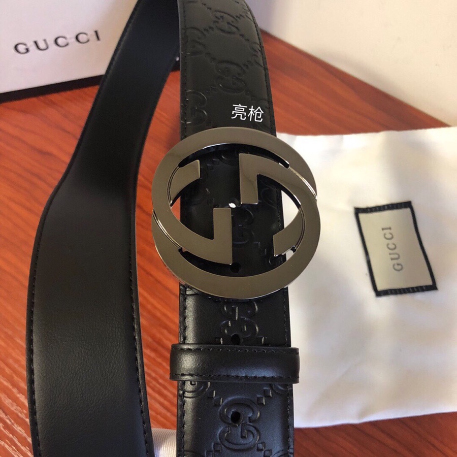 古驰进口原单头层牛皮 内衬进口头层牛皮. 搭配精品扣,原产皮料定制，专柜宽度3.8cm。P100 /
