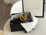 Gucci 宽，原版牛皮配精品電鍍五金，不褪色。情侣💑款 /