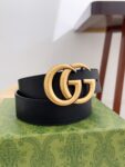 Gucci.古驰 全套包装 专柜货经典款腰带 双面头层牛皮带身搭配真空电镀扣头，【宽度cm / / / 】可供选择，修身百搭！ /
