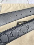 Gucci 经典款腰带，原版头层小牛皮压花搭配精品铜扣，真空电镀五金，永不掉色！宽度3.8cm /