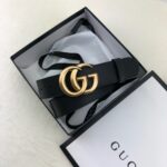 Gucci 古奇官网畅销爆款 正品规格 原单品质 ✨ 双面进口头层对版定制皮料 高品质 手感极佳 3.0mm 复古金G /