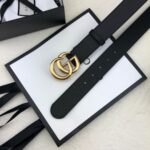 Gucci 古奇官网畅销爆款 正品规格 原单品质 ✨ 双面进口头层对版定制皮料 高品质 手感极佳 3.5mm 复古金G /