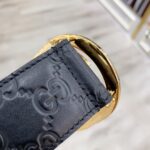 Gucci 古奇官网经典 正品规格 原版品质 ✨ 头层小牛皮压花 专柜新版内衬底皮 进口头层皮底 40mm 抛光亮面双G扣 /