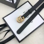 Gucci 古奇官网畅销爆款 正品规格 原单品质 ✨ 双面进口头层对版定制皮料 高品质 手感极佳 2.0mm 复古金G /
