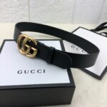 Gucci 古奇官网畅销爆款 正品规格 原单品质 ✨ 双面进口头层对版定制皮料 高品质 手感极佳 3.5mm 复古金G /