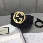 GUCCI 经典全皮压花，原版进口皮底，精品双G钢扣 宽度40mm /