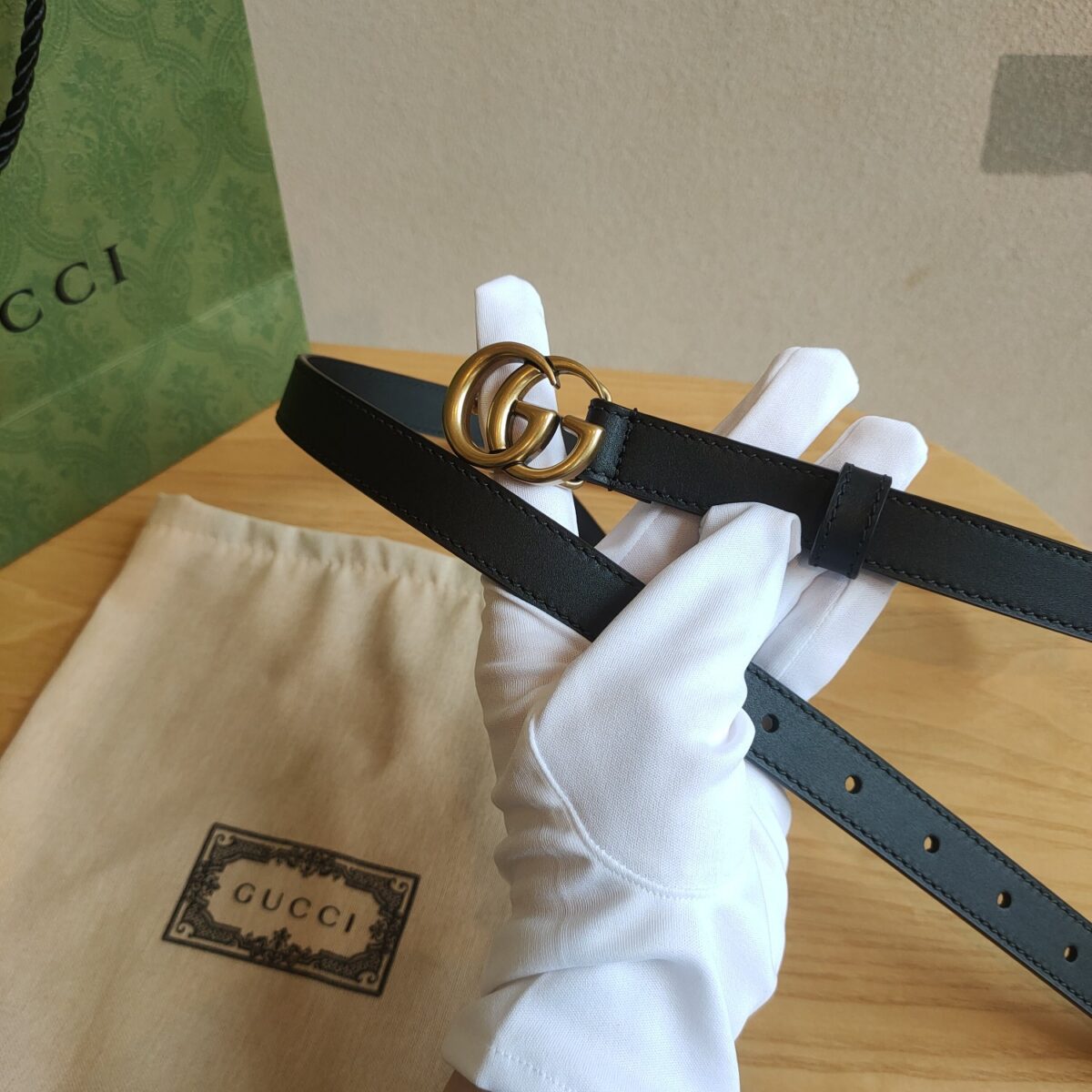 P110 古奇 男女同款情侣💑 双G经典平板 ，进口双面原版头层牛皮 /