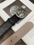 Gucci 古奇官网经典 正品规格 原版品质 ✨ 头层小牛皮压花 专柜新版内衬底皮 进口头层皮底 40mm 抛光亮面双G扣 /