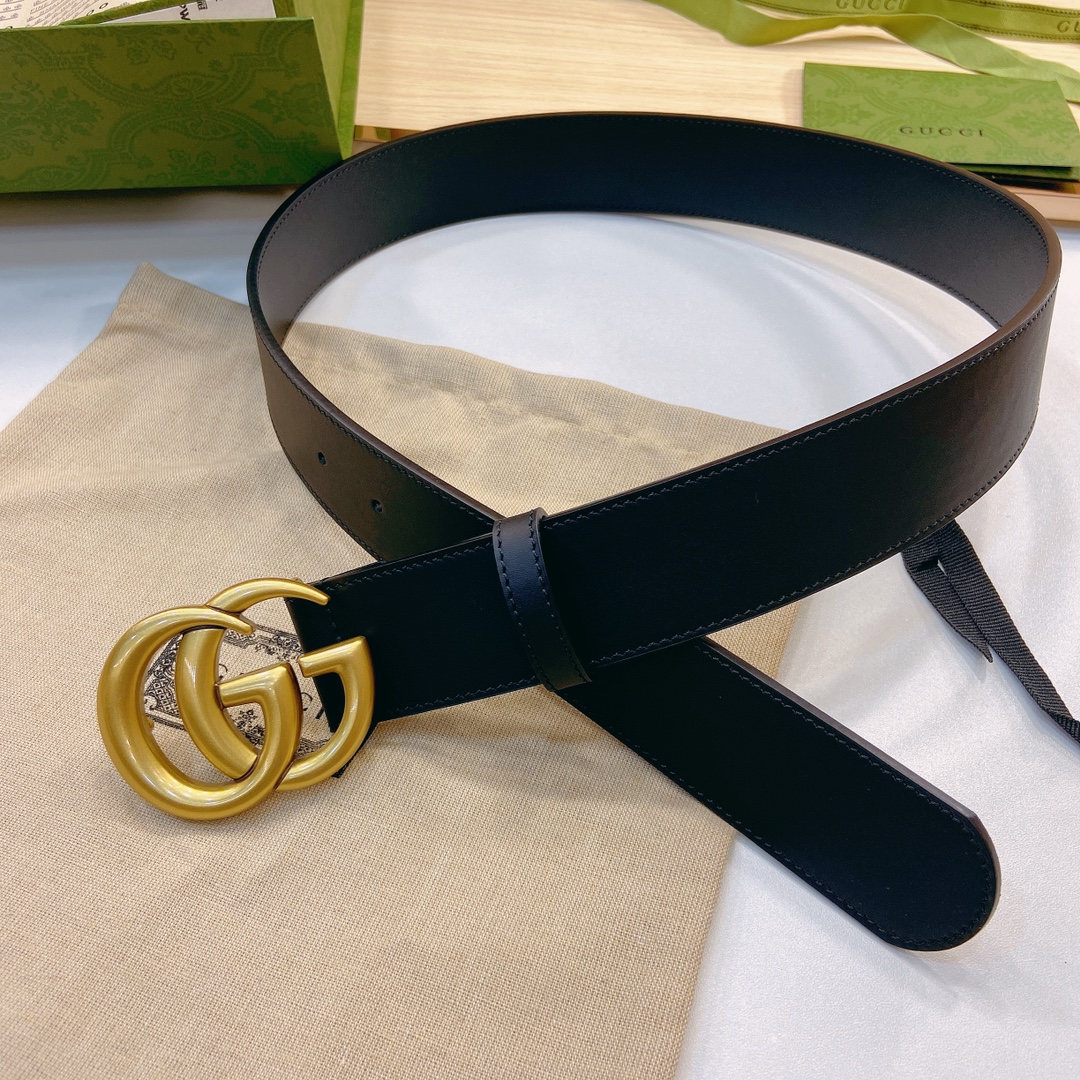 Gucci 古奇官网春夏新款，正品规格 2.0cm进口皮底小牛皮细腰带搭配精品铜扣，时尚百搭 /