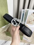 Gucci 经典款腰带，原版头层小牛皮压花搭配精品铜扣，真空电镀五金，永不掉色！宽度3.8cm /