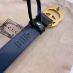 Gucci 古奇官网春夏新款，正品规格 4.0cm进口皮底小牛皮细腰带搭配精品铜扣，时尚百搭 /