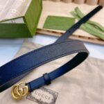 Gucci 古奇官网春夏新款，正品规格 3.0cm进口皮底小牛皮细腰带搭配精品铜扣，时尚百搭 /