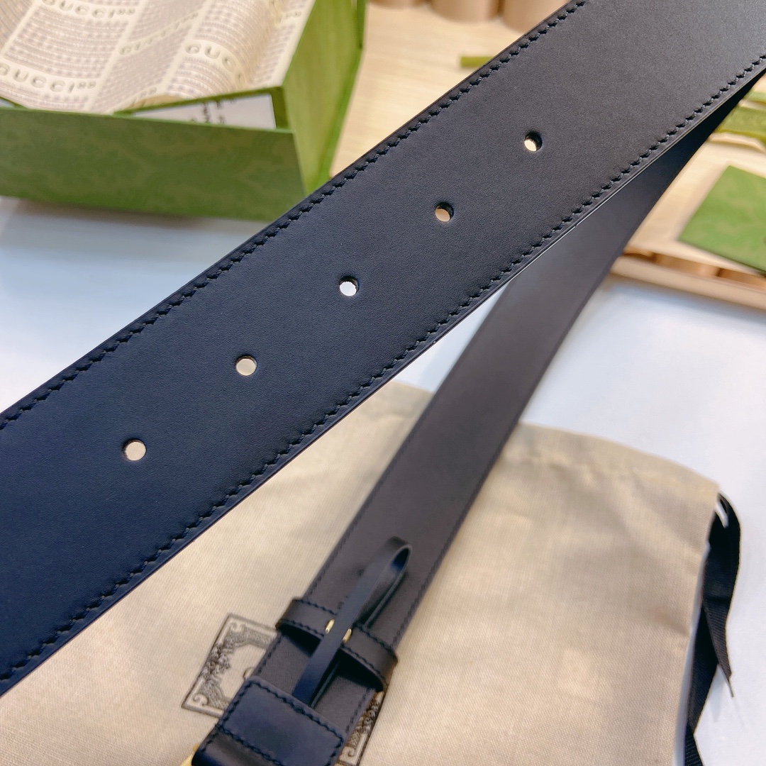 Gucci 古奇官网春夏新款，正品规格 2.0cm进口皮底小牛皮细腰带搭配精品铜扣，时尚百搭 /