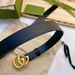 Gucci 古奇官网春夏新款，正品规格 4.0cm进口皮底小牛皮细腰带搭配精品铜扣，时尚百搭 /