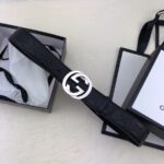 Gucci 3.8cm[色]带身双面采用进口头层牛皮压时尚古驰大G印花 搭配经典款GG互扣式抛光铜金属扣头 /
