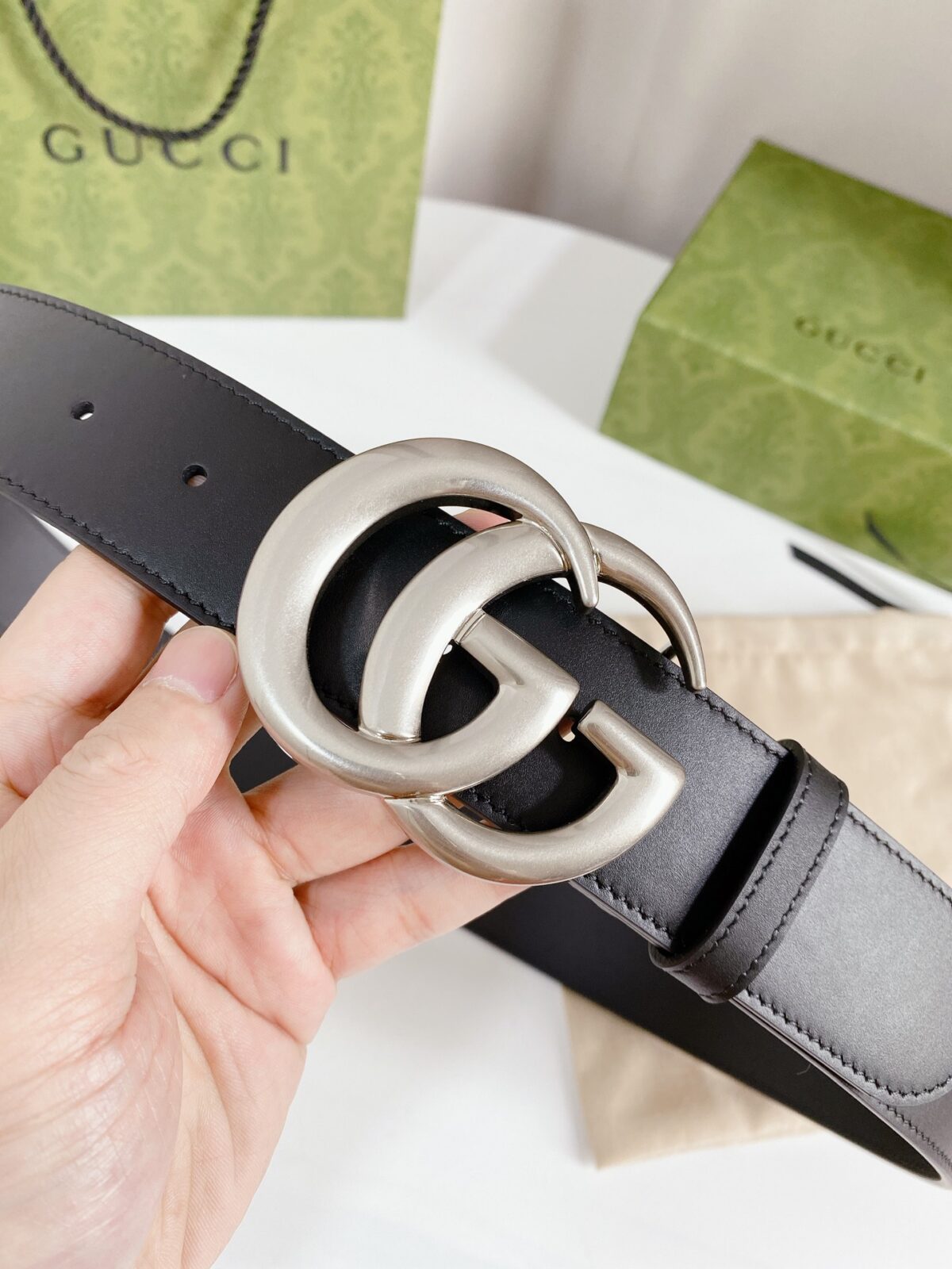 Gucci 经典款原单腰带，进口原厂正品皮料，最新版本顶级工艺，宽度3.8cm /