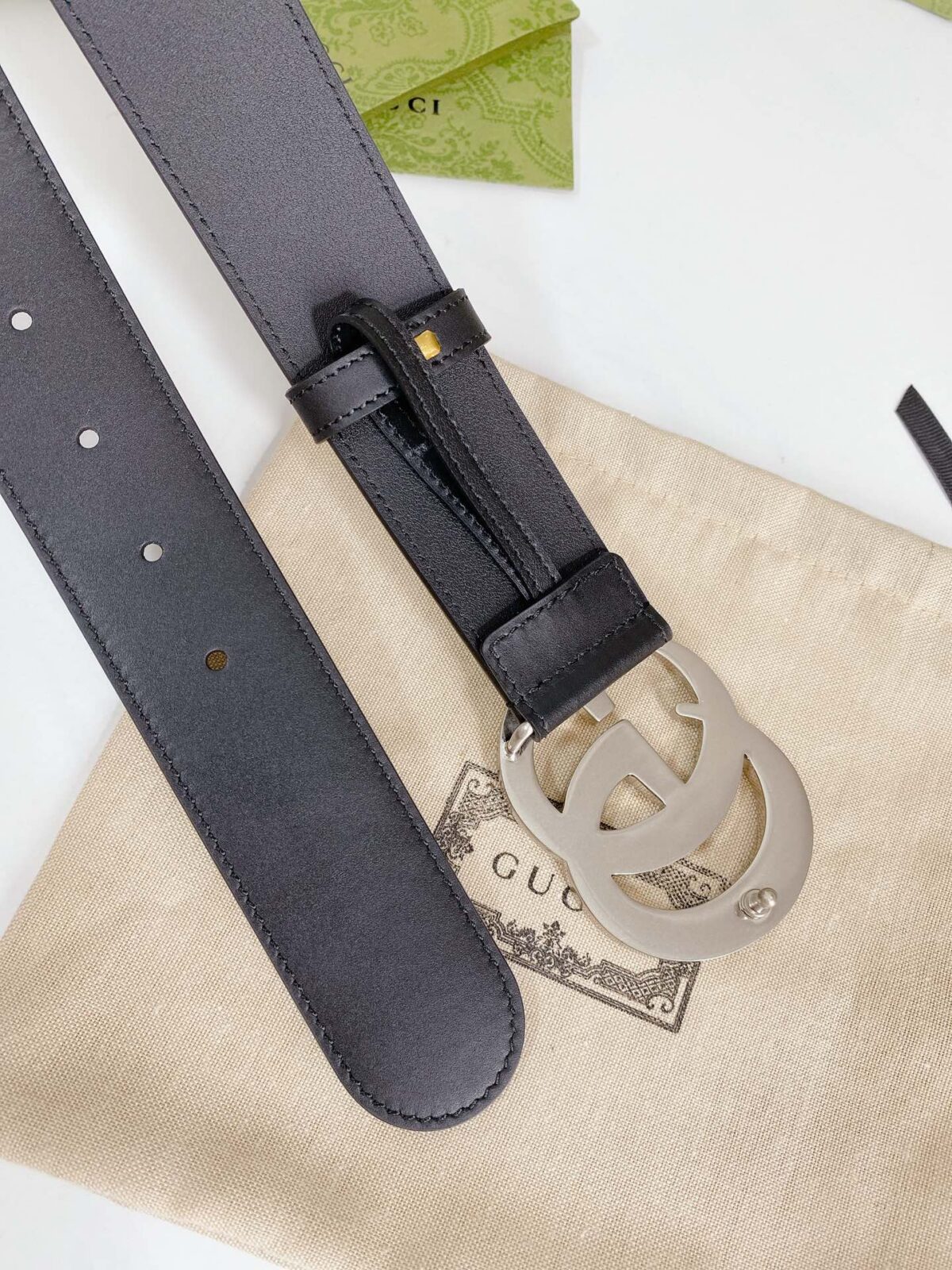 Gucci 经典款原单腰带，进口原厂正品皮料，最新版本顶级工艺，宽度3.8cm /