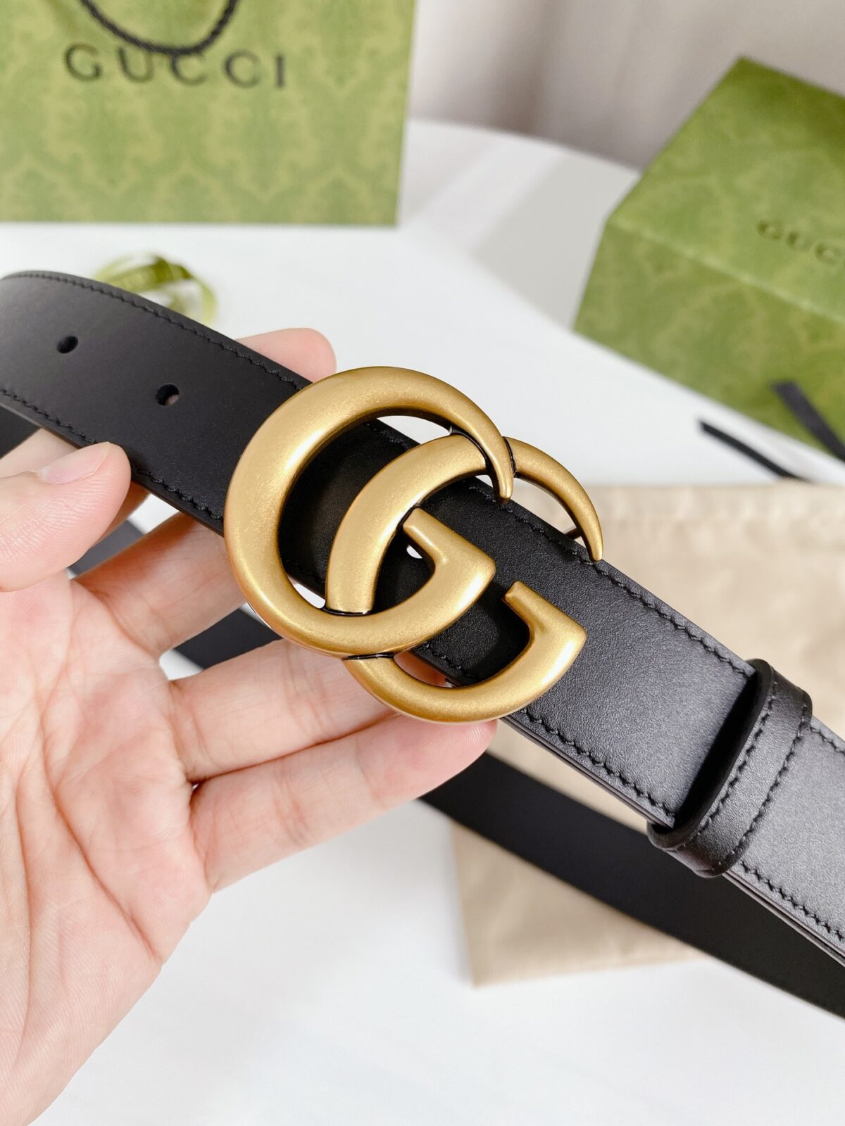 Gucci 经典款原单腰带，进口原厂正品皮料，最新版本顶级工艺，宽度3.8cm /
