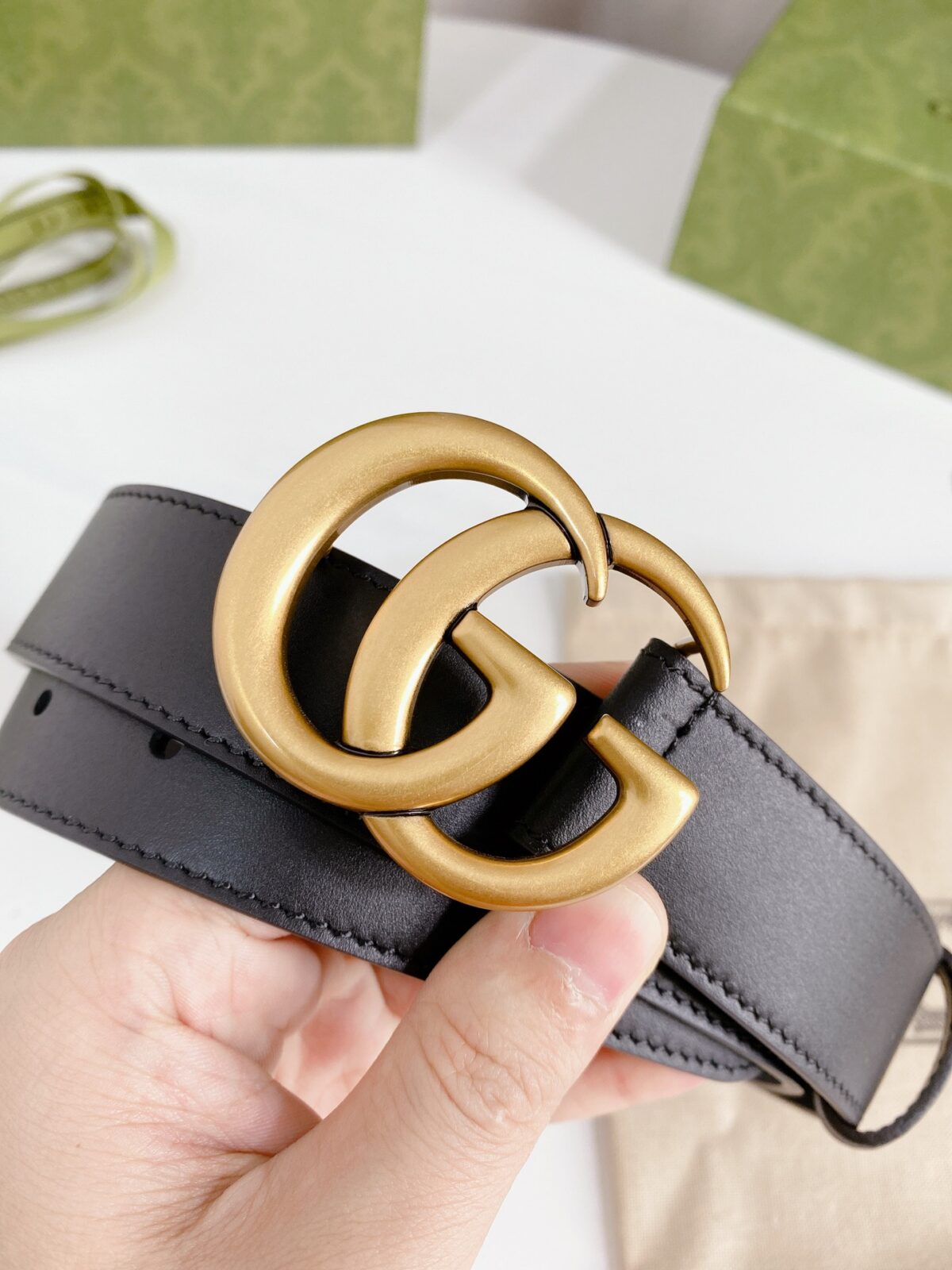 Gucci 经典款原单腰带，进口原厂正品皮料，最新版本顶级工艺，宽度3.8cm /