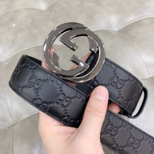 weigou_253008_0_9f4841505b Gucci 古奇官网经典 正品规格 原版品质 ✨ 头层小牛皮压花 专柜新版内衬底皮 进口头层皮底 40mm 抛光亮面双G扣 /