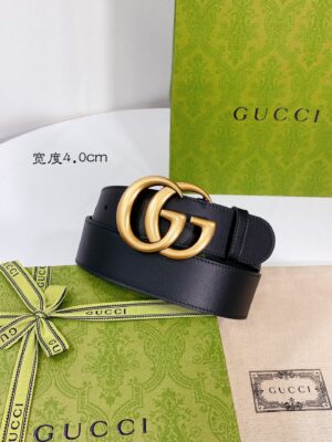 Gucci 🔥顶级原单腰带，定制进口原版皮👻，真空电镀扣头，修身百搭腰带，经典爆款，宽度4.0cm /