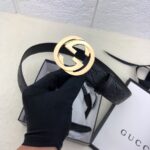 Gucci 3.8cm[色]带身双面采用进口头层牛皮压时尚古驰大G印花 搭配经典款GG互扣式抛光铜金属扣头 /
