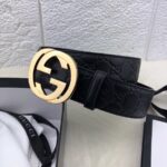 Gucci 3.8cm[色]带身双面采用进口头层牛皮压时尚古驰大G印花 搭配经典款GG互扣式抛光铜金属扣头 /