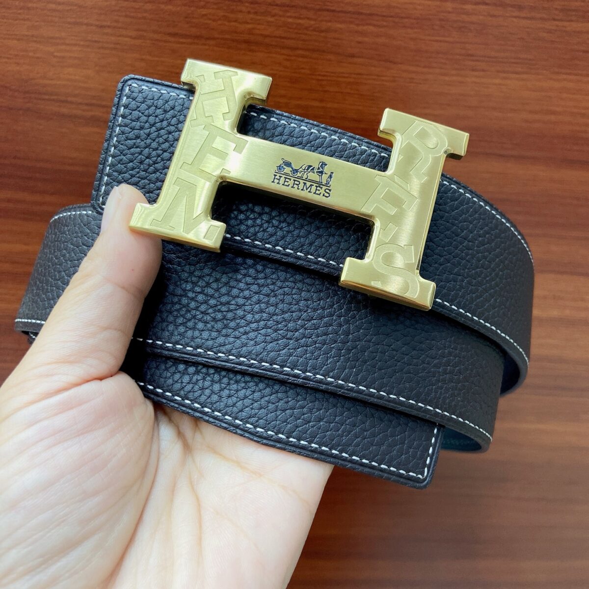 HERMES 38mm腰帶 精钢五金 搭配原版Togo皮进口白芯底皮，双面可用。