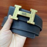 HERMES 38mm腰帶 精钢五金 搭配原版Togo皮进口白芯底皮，双面可用。