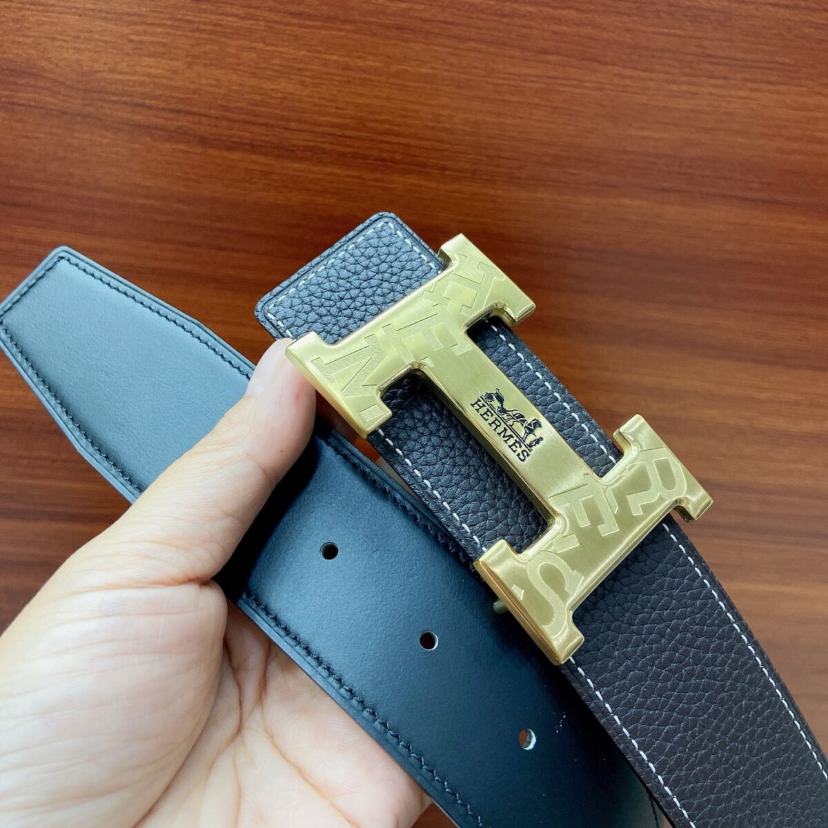HERMES 38mm腰帶 精钢五金 搭配原版Togo皮进口白芯底皮，双面可用。